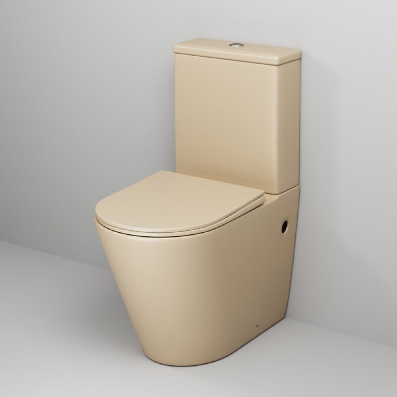 Унитаз-компакт Grossman Color GR-4480BEMS, безободковый, с крышкой-сиденьем микролифт, бежевый матовый