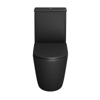 Унитаз-компакт Grossman Color GR-4480BMS, безободковый, с крышкой-сиденьем микролифт, черный матовый