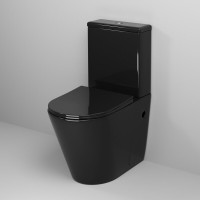 Унитаз-компакт Grossman Color GR-4480BS, безободковый, с крышкой-сиденьем микролифт, черный
