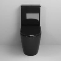Унитаз-компакт Grossman Color GR-4480BS, безободковый, с крышкой-сиденьем микролифт, черный