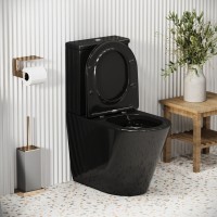 Унитаз-компакт Grossman Color GR-4480BS, безободковый, с крышкой-сиденьем микролифт, черный