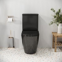 Унитаз-компакт Grossman Color GR-4480BS, безободковый, с крышкой-сиденьем микролифт, черный