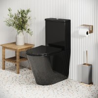 Унитаз-компакт Grossman Color GR-4480BS, безободковый, с крышкой-сиденьем микролифт, черный