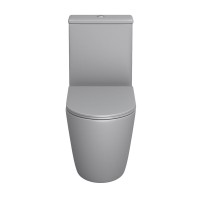 Унитаз-компакт Grossman Color GR-4480GLMS, безободковый, с крышкой-сиденьем микролифт, светло-серый матовый
