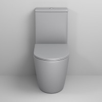 Унитаз-компакт Grossman Color GR-4480GLMS, безободковый, с крышкой-сиденьем микролифт, светло-серый матовый