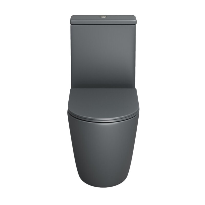 Унитаз-компакт Grossman Color GR-4480GMS, безободковый, с крышкой-сиденьем микролифт, серый матовый
