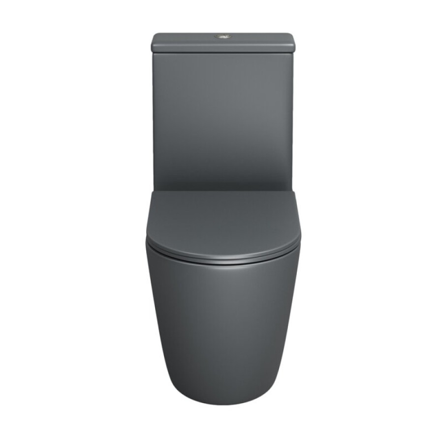 Унитаз-компакт Grossman Color GR-4480GMS, безободковый, с крышкой-сиденьем микролифт, серый матовый