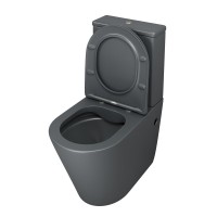 Унитаз-компакт Grossman Color GR-4480GMS, безободковый, с крышкой-сиденьем микролифт, серый матовый