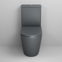 Унитаз-компакт Grossman Color GR-4480GMS, безободковый, с крышкой-сиденьем микролифт, серый матовый