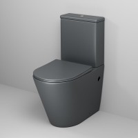 Унитаз-компакт Grossman Color GR-4480GMS, безободковый, с крышкой-сиденьем микролифт, серый матовый