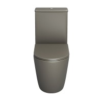 Унитаз-компакт Grossman Color GR-4480GSMS, безободковый, с крышкой-сиденьем микролифт, хаки матовый