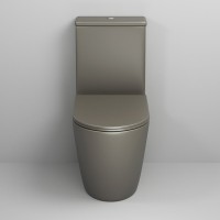 Унитаз-компакт Grossman Color GR-4480GSMS, безободковый, с крышкой-сиденьем микролифт, хаки матовый