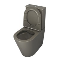Унитаз-компакт Grossman Color GR-4480GSMS, безободковый, с крышкой-сиденьем микролифт, хаки матовый
