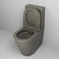 Унитаз-компакт Grossman Color GR-4480GSMS, безободковый, с крышкой-сиденьем микролифт, хаки матовый