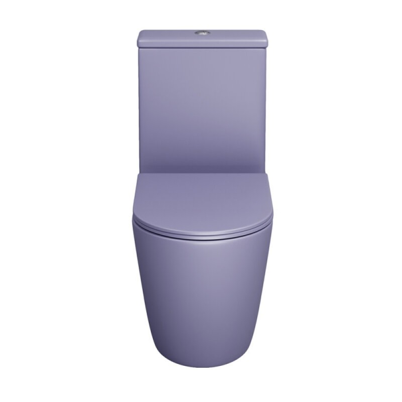 Унитаз-компакт Grossman Color GR-4480LIMS, безободковый, с крышкой-сиденьем микролифт, фиолетовый матовый