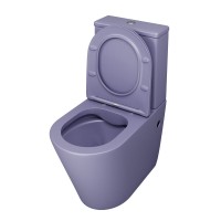 Унитаз-компакт Grossman Color GR-4480LIMS, безободковый, с крышкой-сиденьем микролифт, фиолетовый матовый