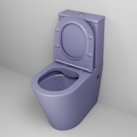 Унитаз-компакт Grossman Color GR-4480LIMS, безободковый, с крышкой-сиденьем микролифт, фиолетовый матовый