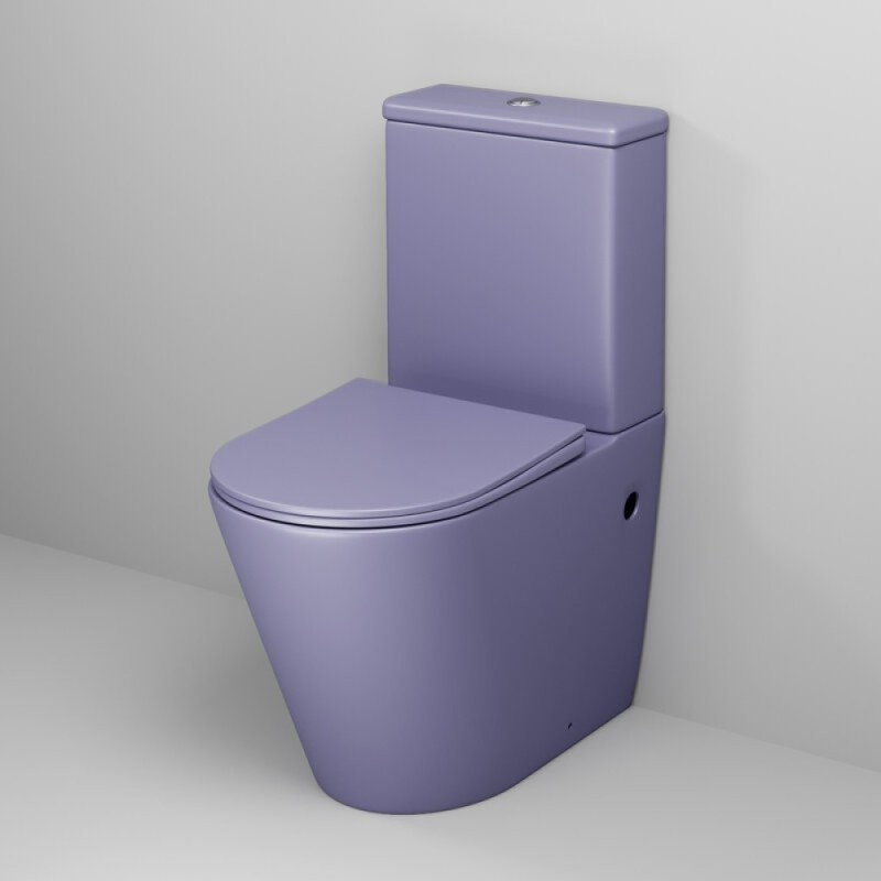 Унитаз-компакт Grossman Color GR-4480LIMS, безободковый, с крышкой-сиденьем микролифт, фиолетовый матовый