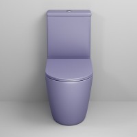Унитаз-компакт Grossman Color GR-4480LIMS, безободковый, с крышкой-сиденьем микролифт, фиолетовый матовый