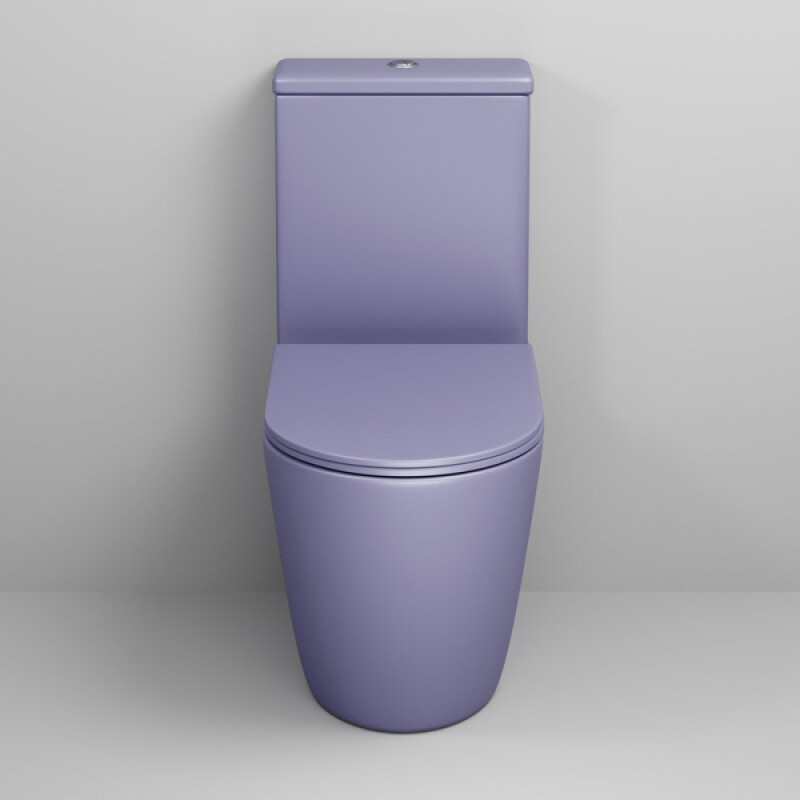 Унитаз-компакт Grossman Color GR-4480LIMS, безободковый, с крышкой-сиденьем микролифт, фиолетовый матовый