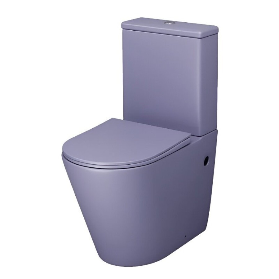 Унитаз-компакт Grossman Color GR-4480LIMS, безободковый, с крышкой-сиденьем микролифт, фиолетовый матовый