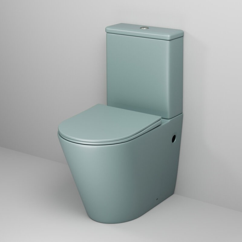 Унитаз-компакт Grossman Color GR-4480MNMS, безободковый, с крышкой-сиденьем микролифт, мятный матовый