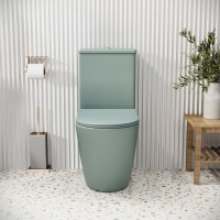 Унитаз-компакт Grossman Color GR-4480MNMS, безободковый, с крышкой-сиденьем микролифт, мятный матовый