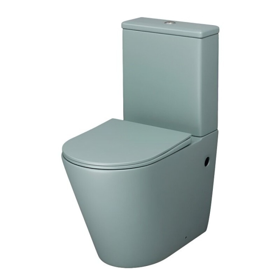 Унитаз-компакт Grossman Color GR-4480MNMS, безободковый, с крышкой-сиденьем микролифт, мятный матовый