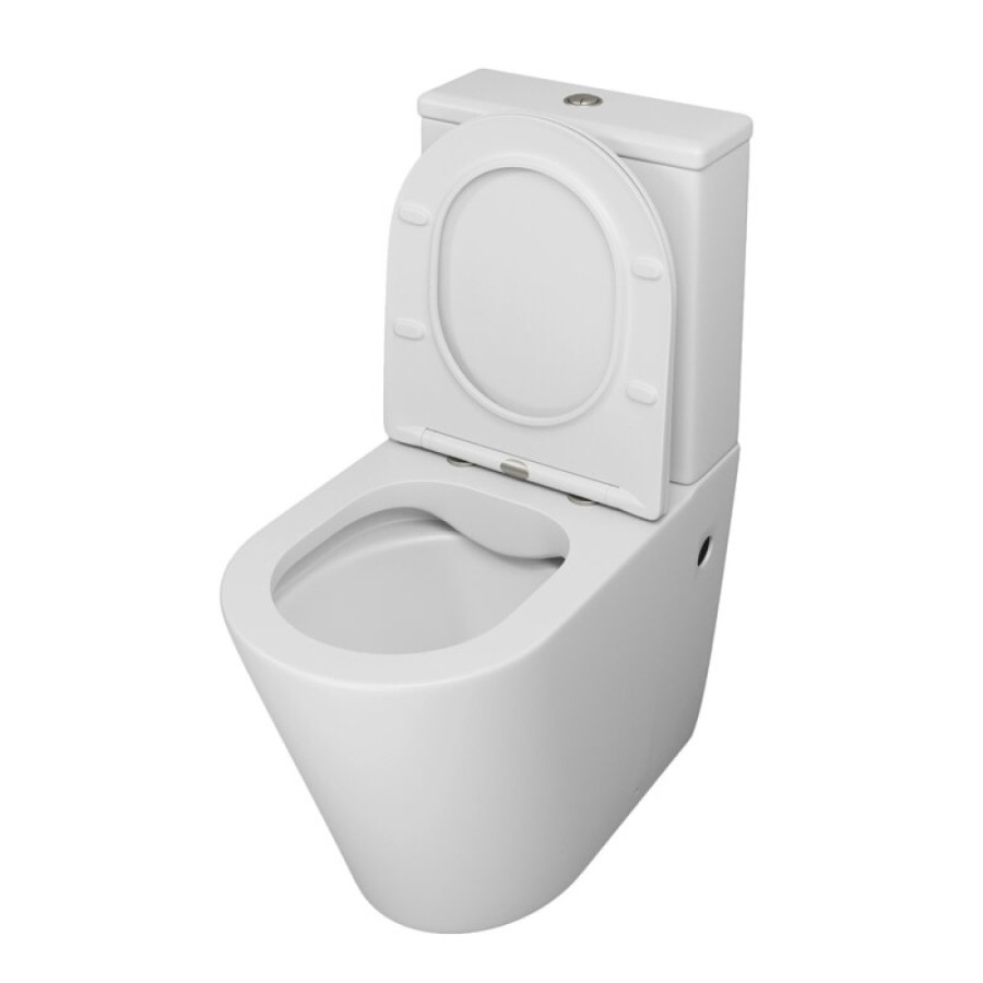 Унитаз-компакт Grossman Color GR-4480MS, безободковый, с крышкой-сиденьем микролифт, белый матовый