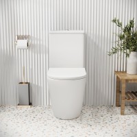 Унитаз-компакт Grossman Color GR-4480MS, безободковый, с крышкой-сиденьем микролифт, белый матовый