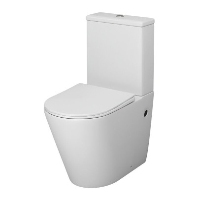 Унитаз-компакт Grossman Color GR-4480MS, безободковый, с крышкой-сиденьем микролифт, белый матовый