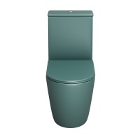 Унитаз-компакт Grossman Color GR-4480OLMS, безободковый, с крышкой-сиденьем микролифт, зеленый матовый