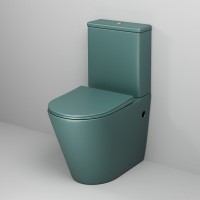 Унитаз-компакт Grossman Color GR-4480OLMS, безободковый, с крышкой-сиденьем микролифт, зеленый матовый
