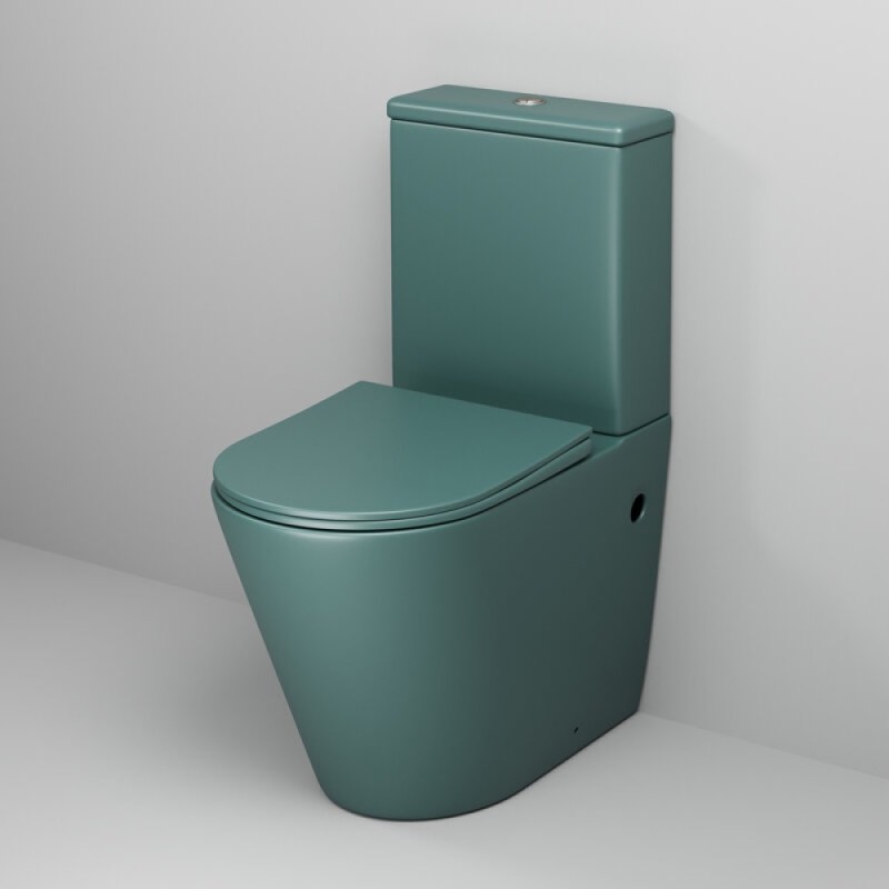 Унитаз-компакт Grossman Color GR-4480OLMS, безободковый, с крышкой-сиденьем микролифт, зеленый матовый