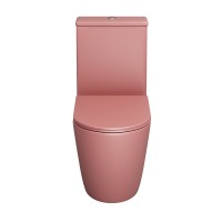 Унитаз-компакт Grossman Color GR-4480PIMS, безободковый, с крышкой-сиденьем микролифт, розовый матовый