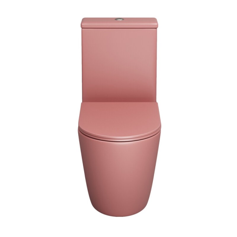 Унитаз-компакт Grossman Color GR-4480PIMS, безободковый, с крышкой-сиденьем микролифт, розовый матовый