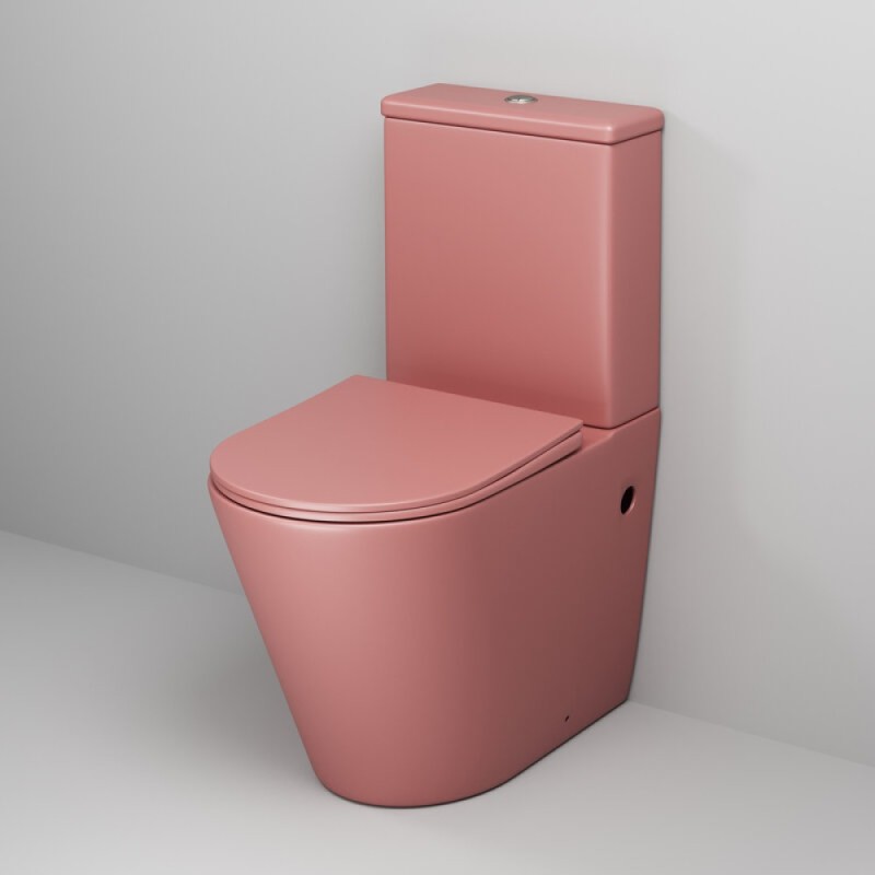 Унитаз-компакт Grossman Color GR-4480PIMS, безободковый, с крышкой-сиденьем микролифт, розовый матовый