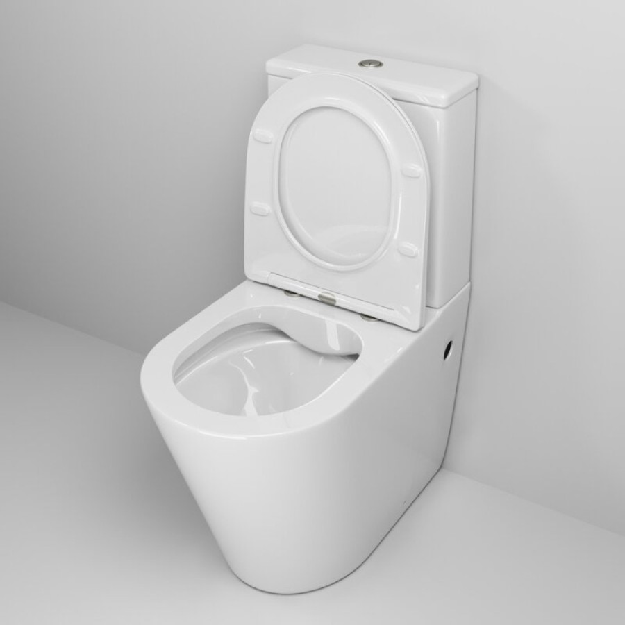 Унитаз-компакт Grossman Color GR-4480S, безободковый, с крышкой-сиденьем микролифт, белый
