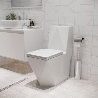 Унитаз-компакт Grossman Cristal GR-4491, с толстой крышкой-сиденьем микролифт, белый