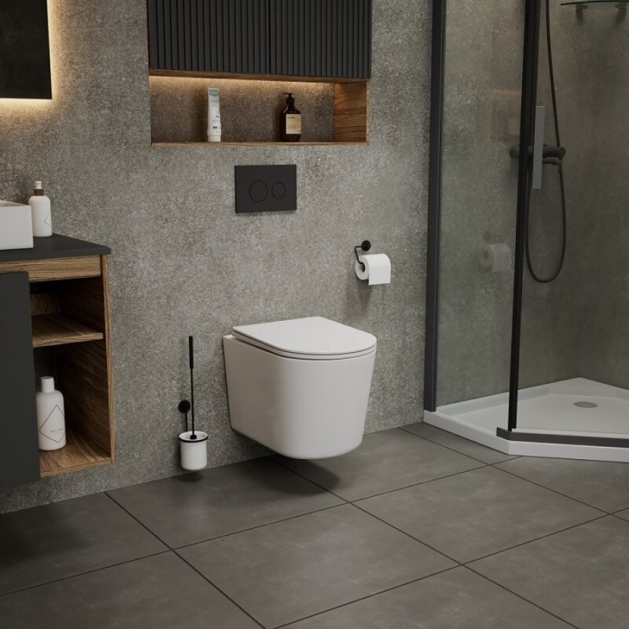 Подвесной унитаз Grossman Thin Rim GR-5602S, крышка-сиденье микролифт, белый