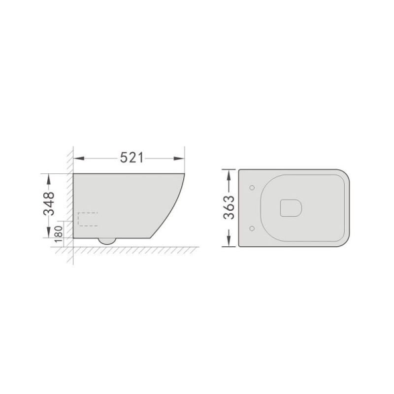 Подвесной унитаз Grossman Thin Rim GR-5603S, крышка-сиденье микролифт, белый