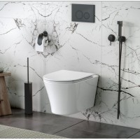 Подвесной унитаз Grossman Thin Rim GR-5604SQ, смыв торнадо, крышка-сиденье микролифт, белый