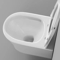 Подвесной унитаз Grossman Thin Rim GR-5604SQ, смыв торнадо, крышка-сиденье микролифт, белый