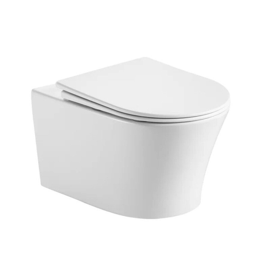 Подвесной унитаз Grossman Thin Rim GR-5604SQ, смыв торнадо, крышка-сиденье микролифт, белый