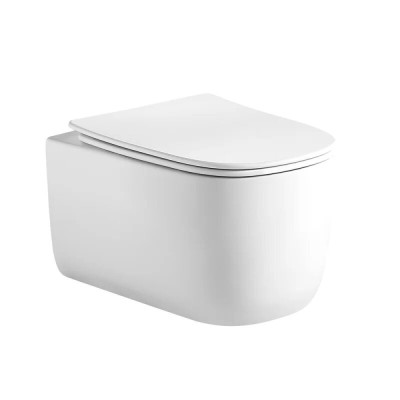 Подвесной унитаз Grossman Thin Rim GR-5605SQ, смыв торнадо, крышка-сиденье микролифт, белый