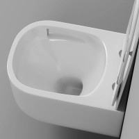 Подвесной унитаз Grossman Thin Rim GR-5605SQ, смыв торнадо, крышка-сиденье микролифт, белый
