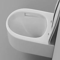 Подвесной унитаз Grossman Thin Rim GR-5606SQ, смыв торнадо, крышка-сиденье микролифт, белый