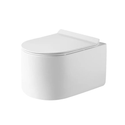 Подвесной унитаз Grossman Thin Rim GR-5606SQ, смыв торнадо, крышка-сиденье микролифт, белый