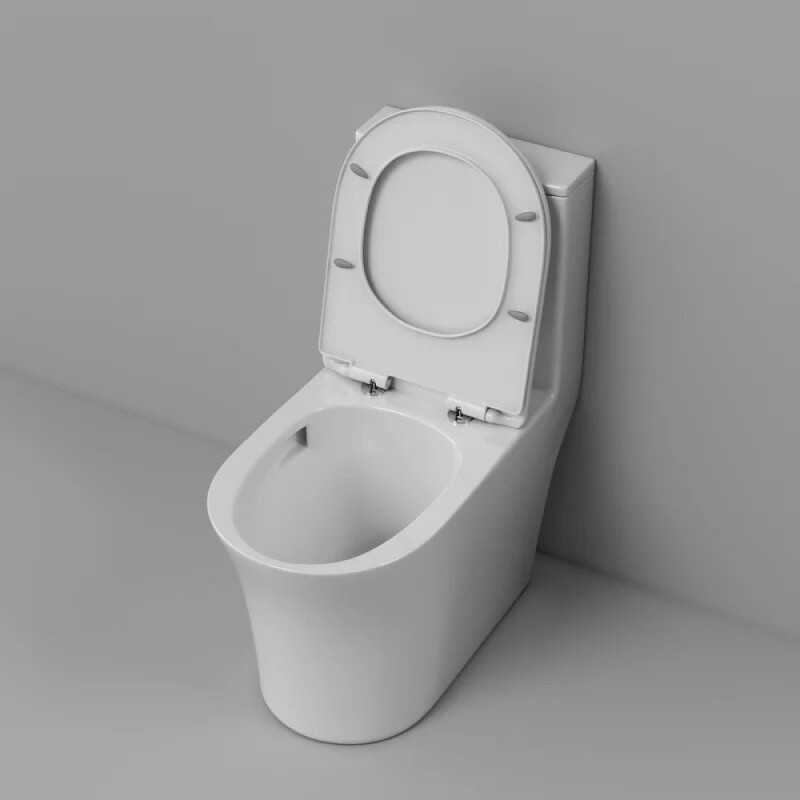 Унитаз-моноблок Grossman Thin Rim GR-5607SQ, смыв торнадо, крышка-сиденье микролифт, белый