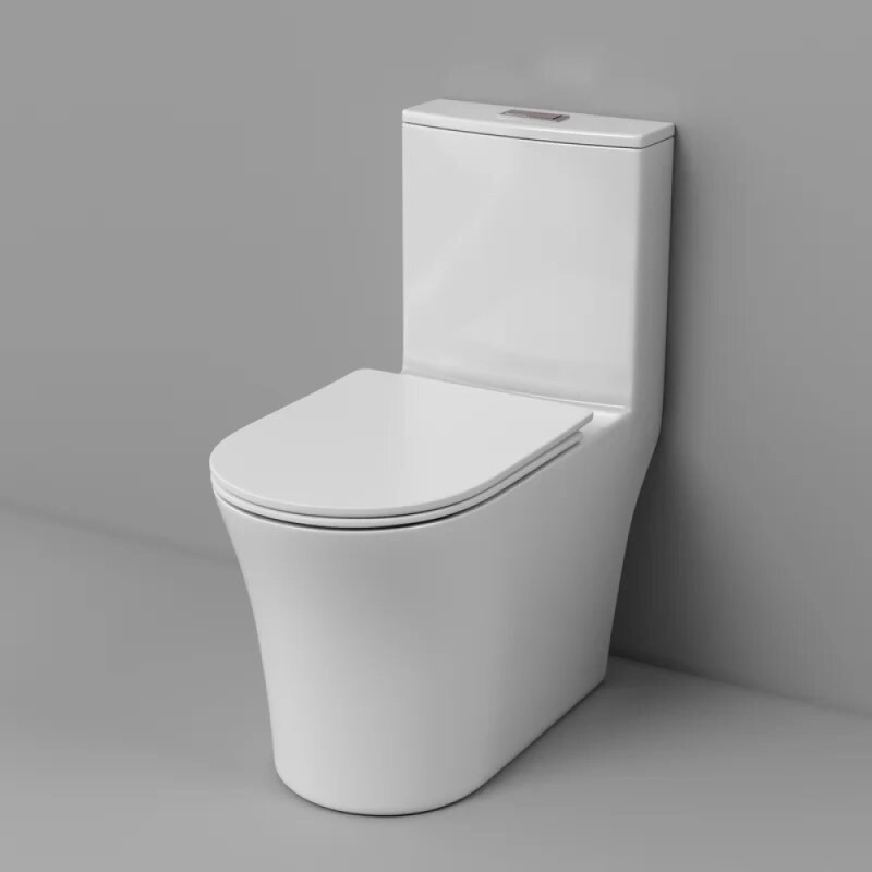 Унитаз-моноблок Grossman Thin Rim GR-5607SQ, смыв торнадо, крышка-сиденье микролифт, белый